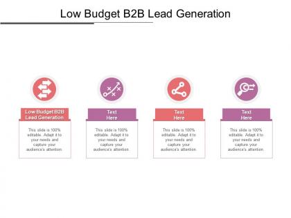 Low budget b2b lead generation ppt powerpoint presentation ideas guidelines cpb