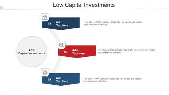 Low Capital Investments Ppt Powerpoint Presentation Model Aids Cpb
