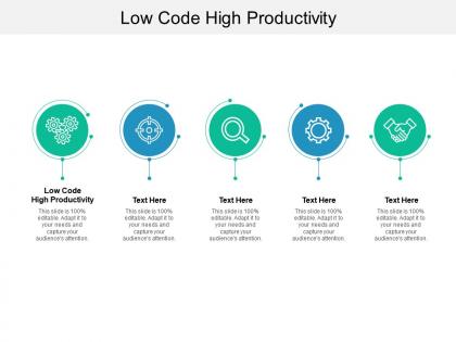Low code high productivity ppt powerpoint presentation infographic template template cpb
