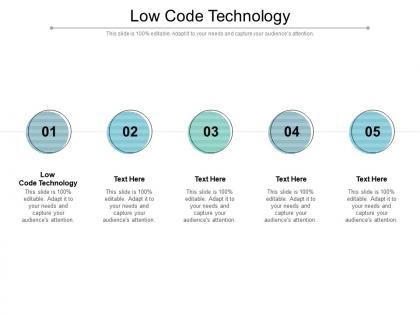 Low code technology ppt powerpoint presentation gallery brochure cpb