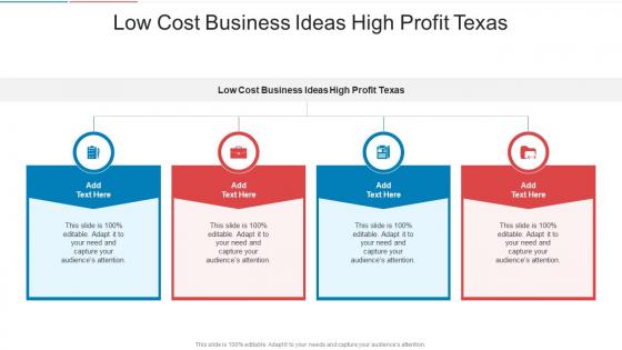 Low Cost Business Ideas High Profit Texas In Powerpoint And Google Slides Cpb