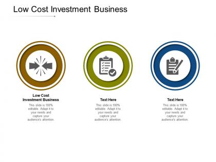 Low cost investment business ppt powerpoint presentation model graphics tutorials cpb