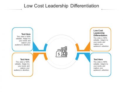 Low cost leadership differentiation ppt powerpoint presentation portfolio background designs cpb