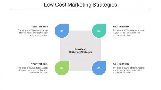 Low Cost Marketing Strategies Ppt Powerpoint Presentation Portfolio Sample Cpb