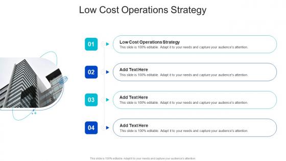 Low Cost Operations Strategy In Powerpoint And Google Slides Cpb