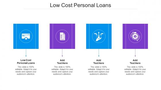 Low Cost Personal Loans Ppt Powerpoint Presentation Show Examples Cpb