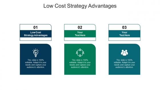 Low cost strategy advantages ppt powerpoint presentation pictures demonstration cpb