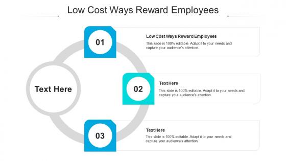 Low cost ways reward employees ppt powerpoint presentation inspiration structure cpb