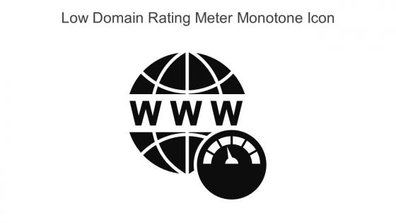 Low Domain Rating Meter Monotone Icon In Powerpoint Pptx Png And Editable Eps Format