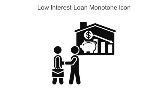 Low Interest Loan Monotone Icon In Powerpoint Pptx Png And Editable Eps Format