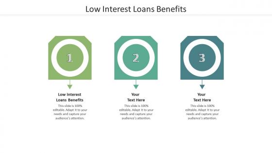 Low interest loans benefits ppt powerpoint presentation professional background designs cpb
