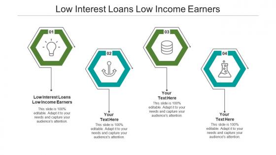 Low interest loans low income earners ppt powerpoint presentation pictures infographics cpb