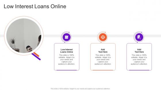 Low Interest Loans Online In Powerpoint And Google Slides Cpb
