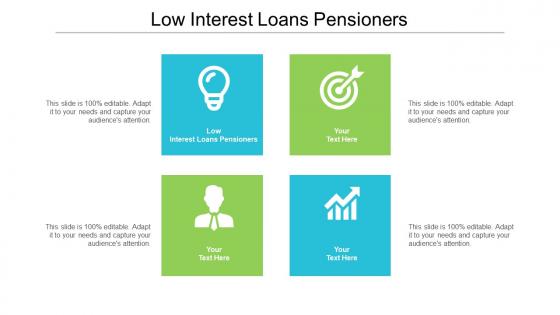 Low interest loans pensioners ppt powerpoint presentation ideas background image cpb