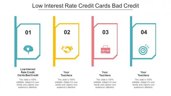 Low Interest Rate Credit Cards Bad Credit Ppt Powerpoint Presentation Slides Background Cpb