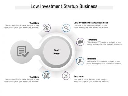 Low investment startup business ppt powerpoint presentation gallery slide download cpb