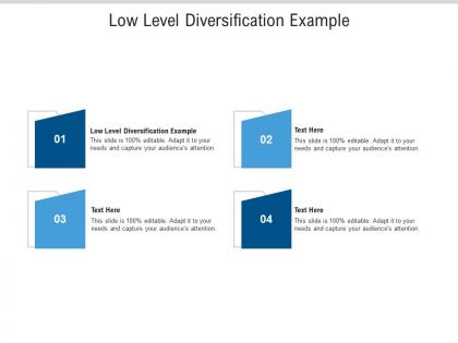 Low level diversification example ppt powerpoint presentation icon brochure cpb