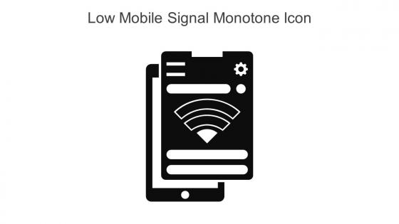 Low Mobile Signal Monotone Icon In Powerpoint Pptx Png And Editable Eps Format
