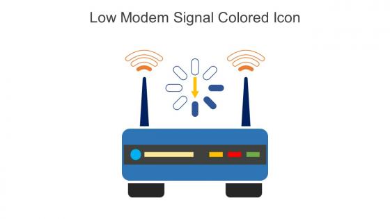Low Modem Signal Colored Icon In Powerpoint Pptx Png And Editable Eps Format