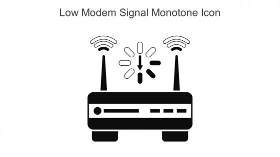 Low Modem Signal Monotone Icon In Powerpoint Pptx Png And Editable Eps Format