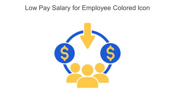 Low Pay Salary For Employee Colored Icon In Powerpoint Pptx Png And Editable Eps Format