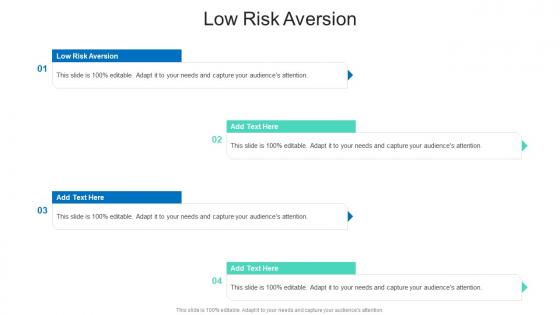 Low Risk Aversion In Powerpoint And Google Slides Cpb