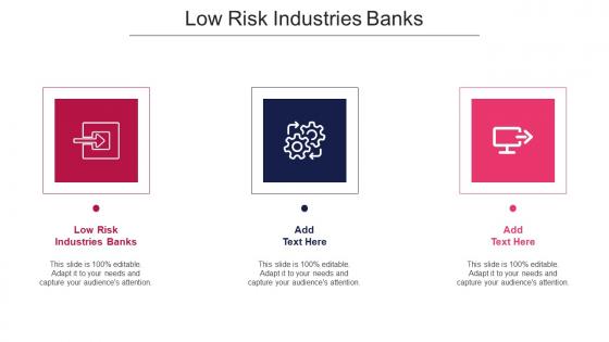 Low Risk Industries Banks Ppt PowerPoint Presentation Icon Background Image Cpb