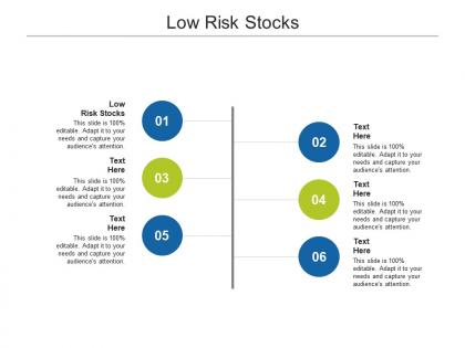Low risk stocks ppt powerpoint presentation show skills cpb