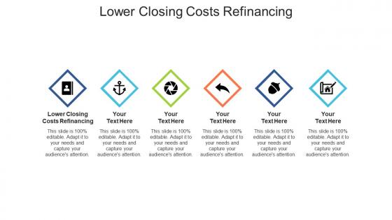 Lower closing costs refinancing ppt powerpoint presentation infographic template graphics cpb