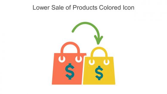 Lower Sale Of Products Colored Icon In Powerpoint Pptx Png And Editable Eps Format