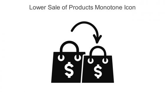 Lower Sale Of Products Monotone Icon In Powerpoint Pptx Png And Editable Eps Format
