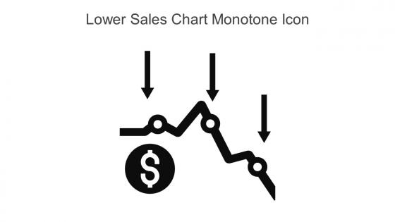 Lower Sales Chart Monotone Icon In Powerpoint Pptx Png And Editable Eps Format