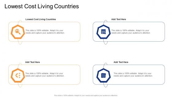 Lowest Cost Living Countries In Powerpoint And Google Slides Cpb