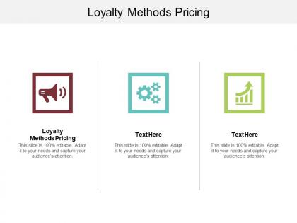 Loyalty methods pricing ppt powerpoint presentation ideas display cpb
