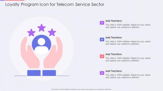 Loyalty program icon for telecom service sector