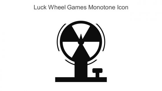 Luck Wheel Games Monotone Icon In Powerpoint Pptx Png And Editable Eps Format