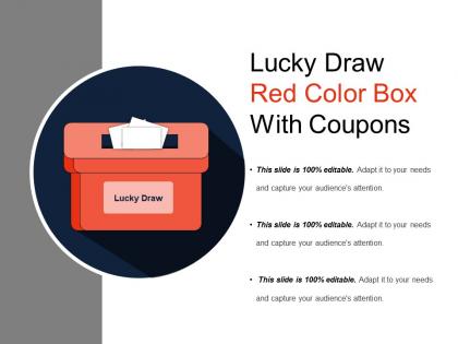 Lucky draw red color box with coupons