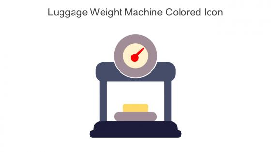 Luggage Weight Machine Colored Icon in powerpoint pptx png and editable eps format