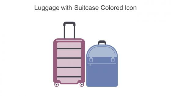 Luggage With Suitcase Colored Icon In Powerpoint Pptx Png And Editable Eps Format