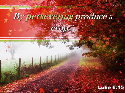 Luke 8 15 by persevering produce powerpoint church sermon
