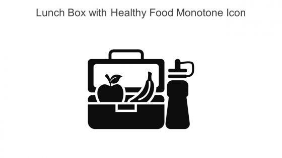 Lunch Box With Healthy Food Monotone Icon In Powerpoint Pptx Png And Editable Eps Format
