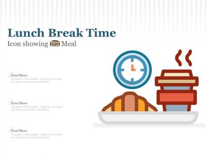 Lunch break time icon showing meal