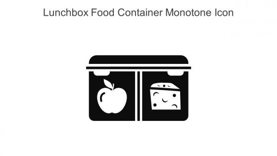 Lunchbox Food Container Monotone Icon In Powerpoint Pptx Png And Editable Eps Format