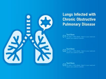 Lungs infected with chronic obstructive pulmonary disease