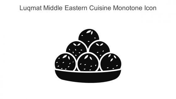 Luqmat Middle Eastern Cuisine Monotone Icon In Powerpoint Pptx Png And Editable Eps Format