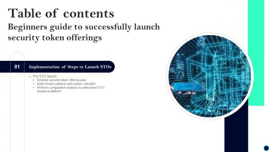 M91 Beginners Guide To Successfully Launch Security Token Offerings Table Of Contents BCT SS V