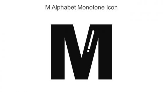 M Alphabet Monotone Icon In Powerpoint Pptx Png And Editable Eps Format