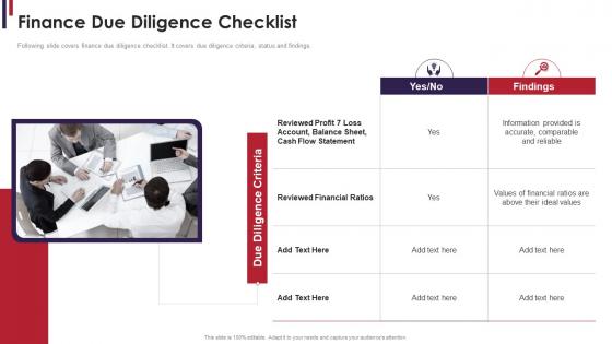 M and a due diligence finance due diligence checklist
