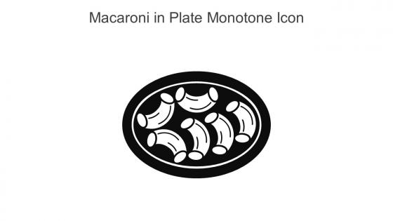 Macaroni In Plate Monotone Icon In Powerpoint Pptx Png And Editable Eps Format