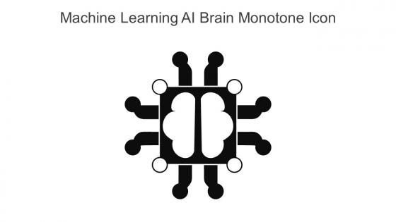 Machine Learning AI Brain Monotone Icon In Powerpoint Pptx Png And Editable Eps Format